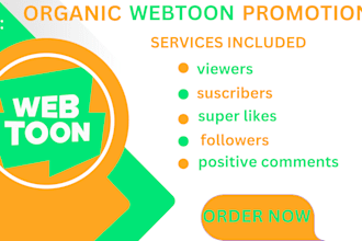 do organic promotion, webcomic, kindle to engage audience
