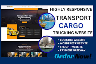 design trucking website, cargo, dispatch, logistics, freight, transport website