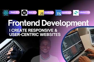 develope responsive and userfriendly frontend websites with react and next