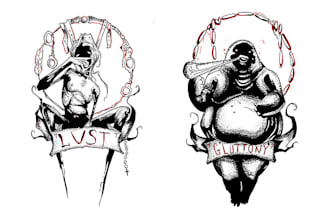 do custom tattoo design, unique sketches and revisions
