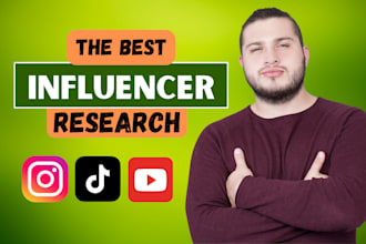 best tiktok, instagram and youtube influencer research and contact list