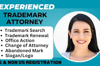 be licensed US trademark registration attorney  uspto, office action, renewal