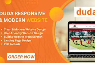 design and develop website using duda website builder