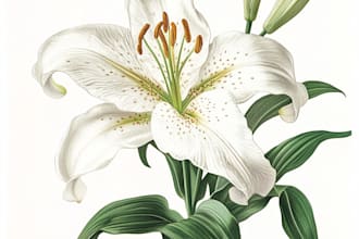 draw botanical illustrations of flowers, plants, line art