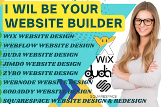 build weebly wix squarespace webflow duda zyro jimdo website design development