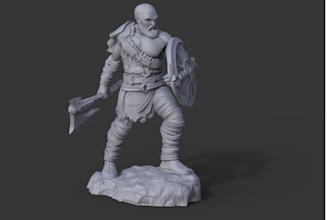 sculpt 3d miniature for printing,3d action figures,stl,trpg character,dnd,zbrush