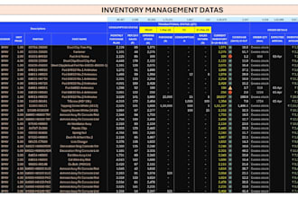 create automatic excel template for inventory management