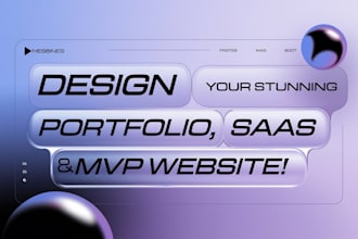 design a stunning lovable portfolio website, saas, or mvp website for you