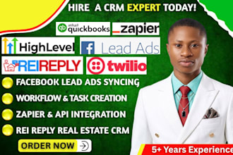integrate facebook ads lead form gohighlevel rei reply real estate automation