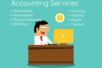 do bookkeeping, financial reporting on quickbooks and odoo