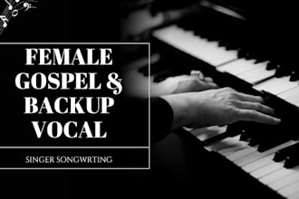 female gospel singer vocalist lead and backing for gospel songs and choir