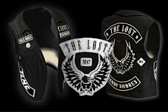 design custom fivem biker apparel, mc vests, kuttes,  motorcycle,  club clothing