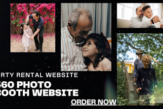 design  event rental website, christmas event rental, party rental website