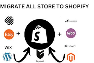migrate wix wordpress bigcommerce weebly store to shopify store