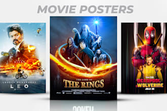 create cinematic posters that look like netflix, hollywood