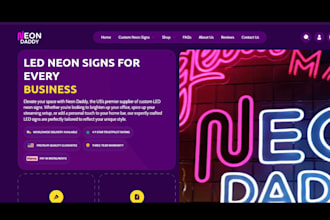 build neon shopify store neon website neon sign neon light dropshipping store