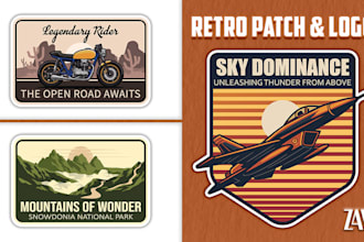 design custom vintage patches and badges for hiking, military and bikers