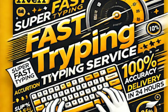 do a fast and accurate typing job, retype scanned documents,
