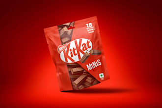 do 3d food animation, 3d food model, 3d food render, 3d chocolate bar