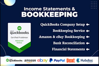 do cleanup, reconciliation, payroll, bookkeeping using quickbooks online