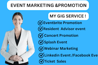 assist you to create event on eventbrite for conference, seminar, workshop