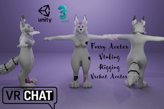 create and upload vrchat furry anime avatar furry avatar toggle nsfw vtuber mode