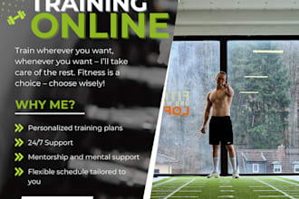 be your certified online personal trainer and create custom workouts for results