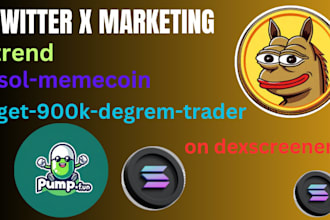 do twitter x marketing trend sol memecoin get 900k degrem trader on dexscreener
