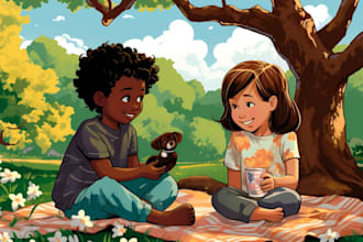 illustrate children storybook children book illustration, book illustration