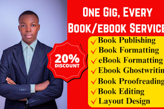 fiction, nonfiction ghostwriter book ebook formatting and design book publishing