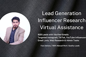 do b2b lead generation, email list building, and influencer research