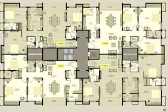 draw architectural drawing, blueprint, elevation, in cad