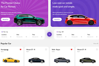 car rental website, limousine chauffeur website, taxi booking website