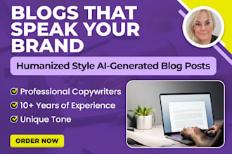 create ai generated SEO blog posts with your brands unique voice