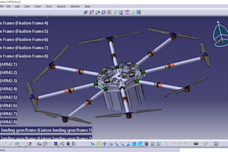 create 3d cad models and mechanical parts in catia and solidworks