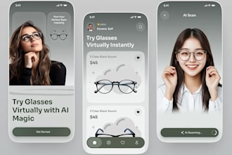 augmented reality app, virtual try on, VR app, ar ecommerce or virtual tryon app