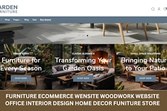 furniture ecommerce website woodwork office home decor interior furniture store