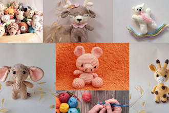 detailed amigurumi crochet pattern with instructions, pictures and vidoes