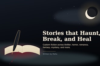write fictional stories of any genre