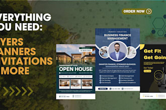 design stunning flyers, banners, invitations, and more for your business