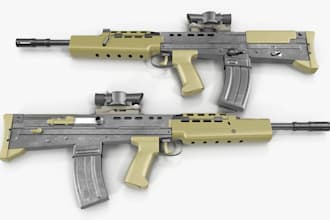 create realistic 3d gun models grenades and game ready weapon assets