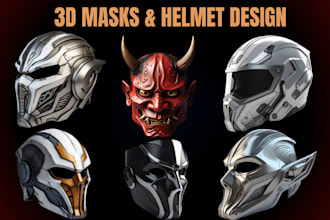 sculpt 3d cosplay mask 3d helmet 3d low poly mask futuristic mask 3d printing