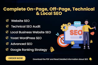 do complete on page off page technical local SEO to rank your website