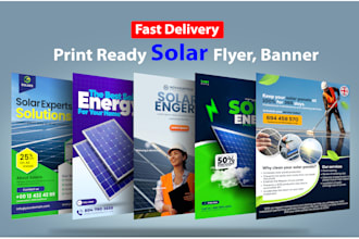 solar flyer, banner, door hanger, marketing flyer, digital flyer, solar design