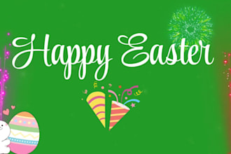 create an animated easter, eid mubarak greeting card or video