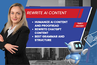 humanize ai content and do its proofreading