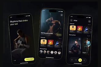 develop advance ai music streaming app,  live streaming app, streaming website