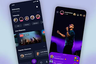 develop music streaming app video streaming app streaming website live streaming