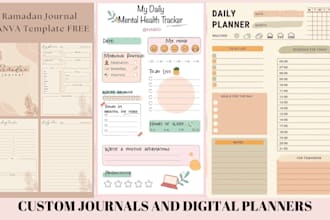 design custom journals, digital planners for amazon KDP