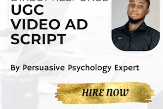 write high performance direct response ugc script and narration